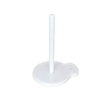 A white Nora Fleming melamine paper towel holder with a pinstripe design. Available at Be Charmed