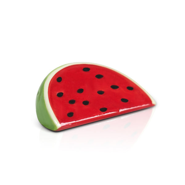 Nora Fleming "Taste of Summer" Mini Charm – Hand-painted ceramic watermelon slice accent for serveware, available at Be Charmed