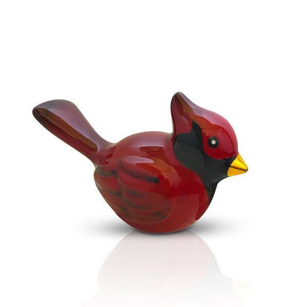 Nora Fleming Winter Songbird Mini ceramic accessory, a festive winter and holiday serveware accent. Available at Be Charmed.