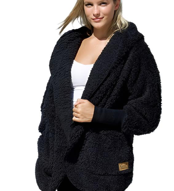 Nordic Beach Cozy Cardigan Black Licorice
