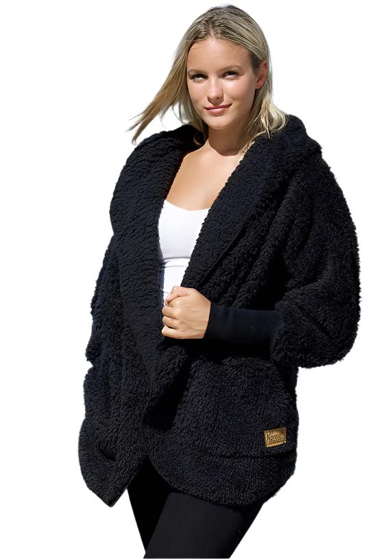 Nordic Beach Cozy Cardigan Black Licorice