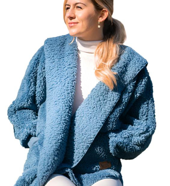Nordic Beach Cozy Cardigan Blue Denimn