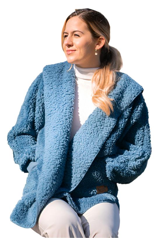 Nordic Beach Cozy Cardigan Blue Denimn