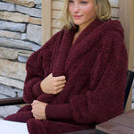 Nordic Beach Cozy Cardigan Chocolate Cherry