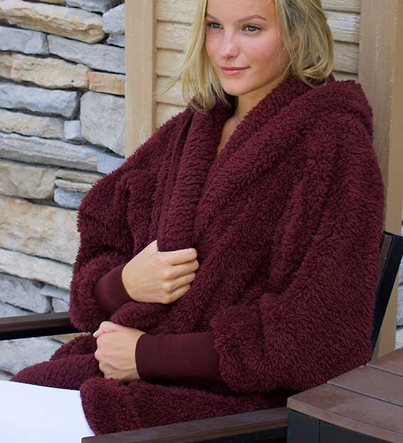 Nordic Beach Cozy Cardigan Chocolate Cherry