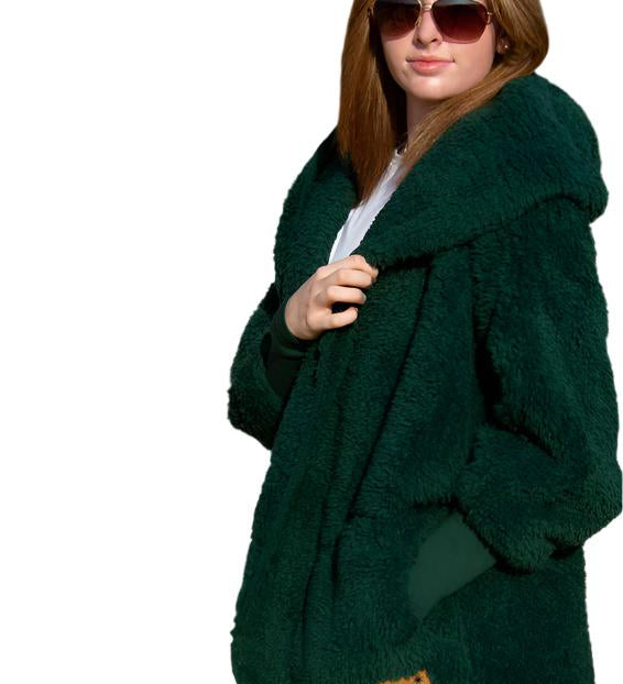 Nordic Beach Cozy Cardigan Emerald Forest