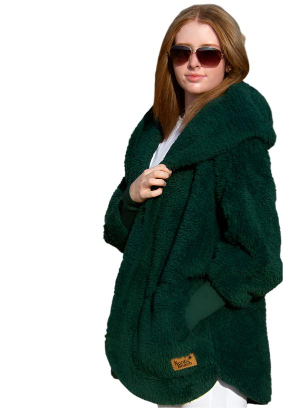 Nordic Beach Cozy Cardigan Emerald Forest