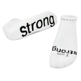 Notes To Self I am Strong Socks White