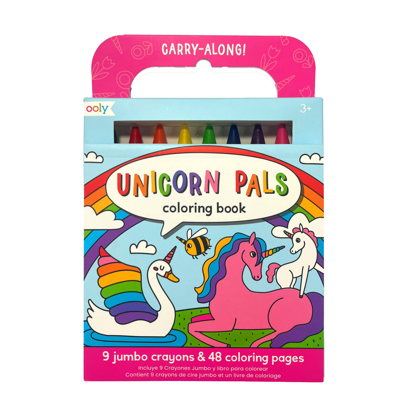 OOLY Carry Along Crayon & Coloring Book Unicorn Pals