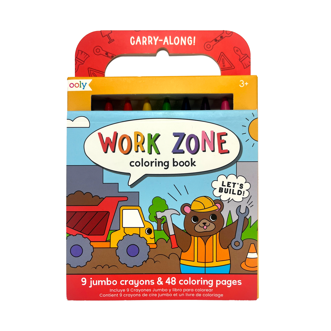OOLY Carry Along Crayon & Coloring Book Work Zone