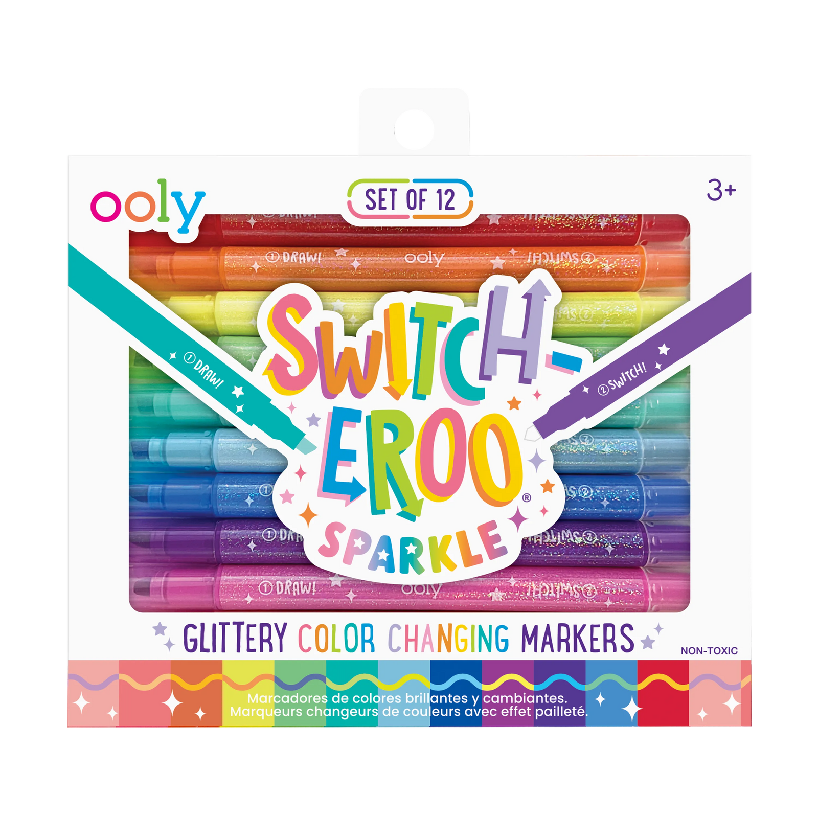OOLY Switch-eroo!: Sparkle Glittery Color Changing Markers