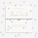 Bracelet on a card with star decorations and 'A Littles & Co' branding. Available at Be Charmed