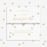 Bracelet on a card with decorative stars and text, featuring 'A Littles & Co' branding. Availabl at Be Charmed