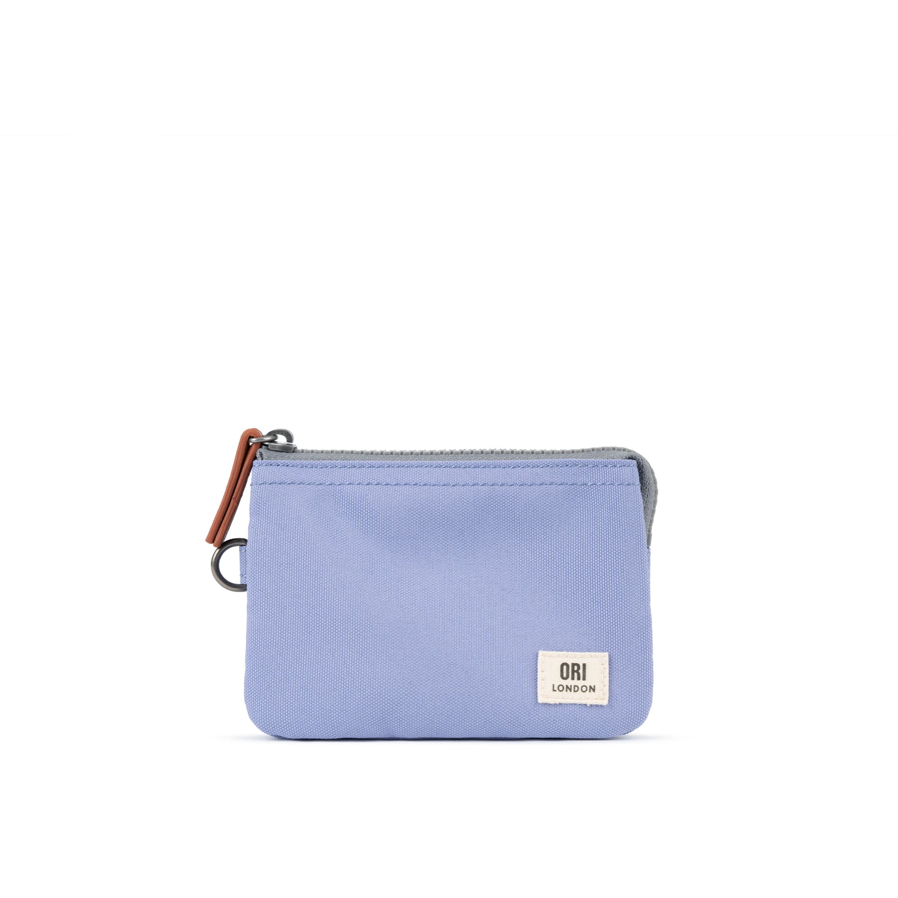 A compact, weather-resistant Thistle Ori Carnaby canvas zip-around wallet with internal card slots, available at Be Charmed.