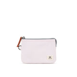 A compact, weather-resistant Transcendent Pink Ori Carnaby canvas zip-around wallet with internal card slots, available at Be Charmed.