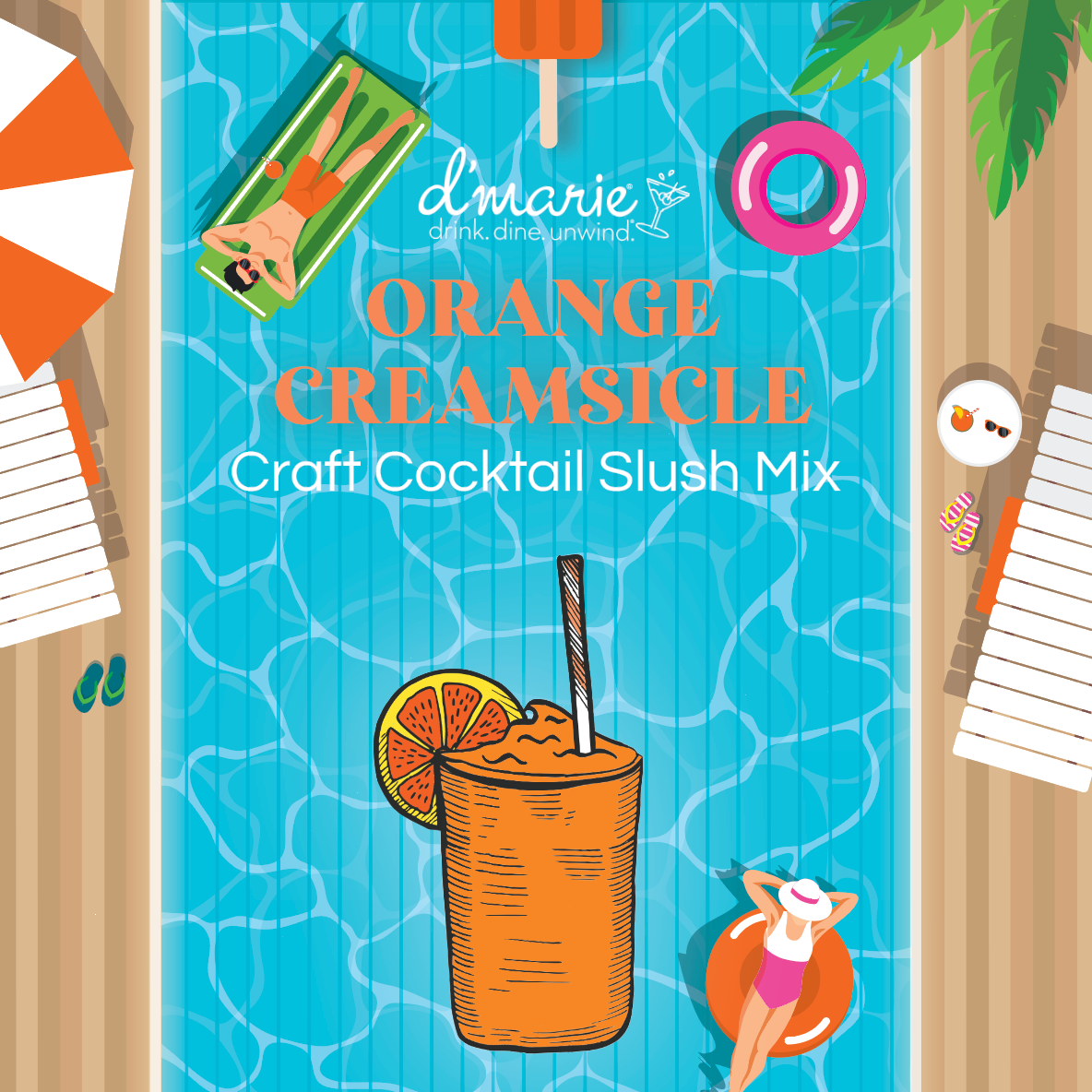 D'Marie Craft Cocktail Slush Mix Orange Creamsicle