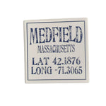 Paint the Town Medfield Lat/Long Coaster