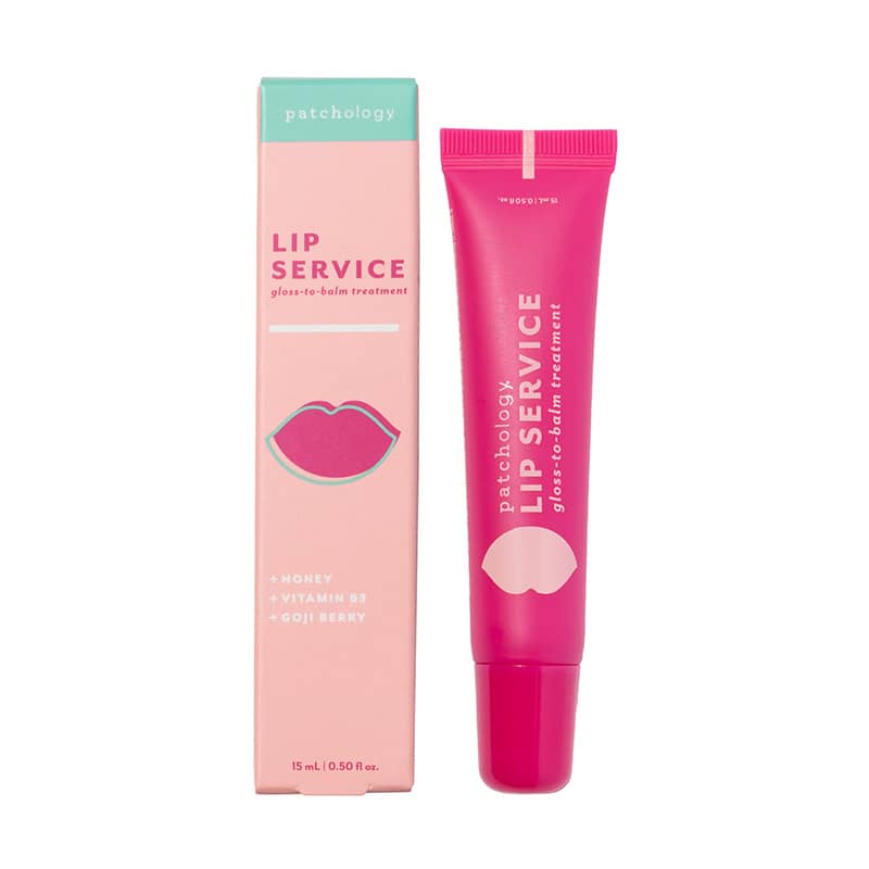 ✅ Alt Text:

Patchology Lip Service Mini – Nourishing lip balm treatment with hyaluronic acid, honey, and goji berry. Hydrates, smooths, and adds shine with a light, glossy finish. Ideal for travel, gifting, or daily hydration. Compact and TSA-friendly. Available at Be Charmed.