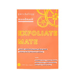 Patchology Exfoliate Mate Sheet Mask – Gentle exfoliating mask with AHA, papaya, and pineapple enzymes to smooth, brighten, and renew skin. Perfect for dull or rough texture. Single-use treatment with instant glow results. Available at Be Charmed.
