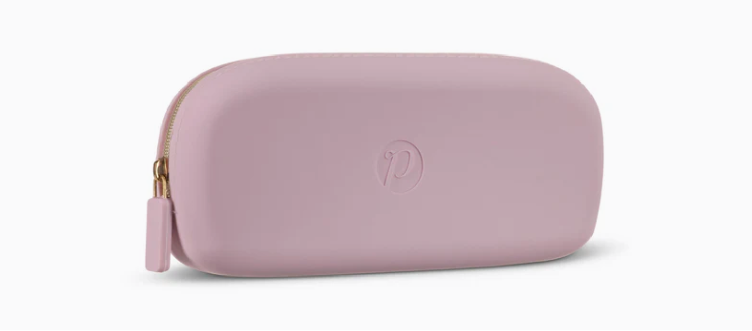 Lilac Peepers silicone eyeglass case in soft, flexible material—ideal for protecting reading glasses or sunglasses. Lightweight and travel-friendly. Available at Be Charmed.