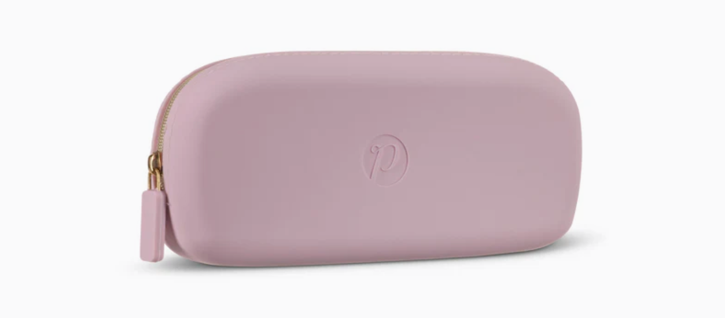 Lilac Peepers silicone eyeglass case in soft, flexible material—ideal for protecting reading glasses or sunglasses. Lightweight and travel-friendly. Available at Be Charmed.