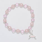 Little Love Pink Ballerina bracelet by Periwinkle with a pink ballerina charm and delicate design, perfect gift for dancers — Available at Be Charmed
