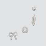 Periwinkle - Earrings - Delicate Four Silver Studs