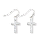 Periwinkle - Earrings - Hammered Cross