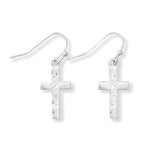 Periwinkle - Earrings - Hammered Cross