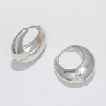 Periwinkle - Earrings - Silver Polished Huggies