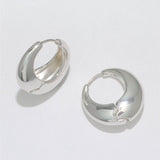 Periwinkle - Earrings - Silver Polished Huggies