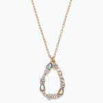 Periwinkle Necklace AB Crystals With Pearls