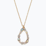 Periwinkle Necklace AB Crystals With Pearls