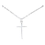 Periwinkle Necklace Classic Silver Cross