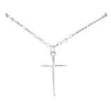Periwinkle Necklace Classic Silver Cross