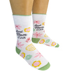 Funatic Best Mom Ever Socks  pictured on someone's feet