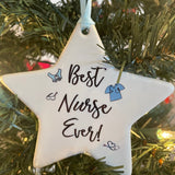 PhiloSophie's - Best Nurse Ever Star Ornament