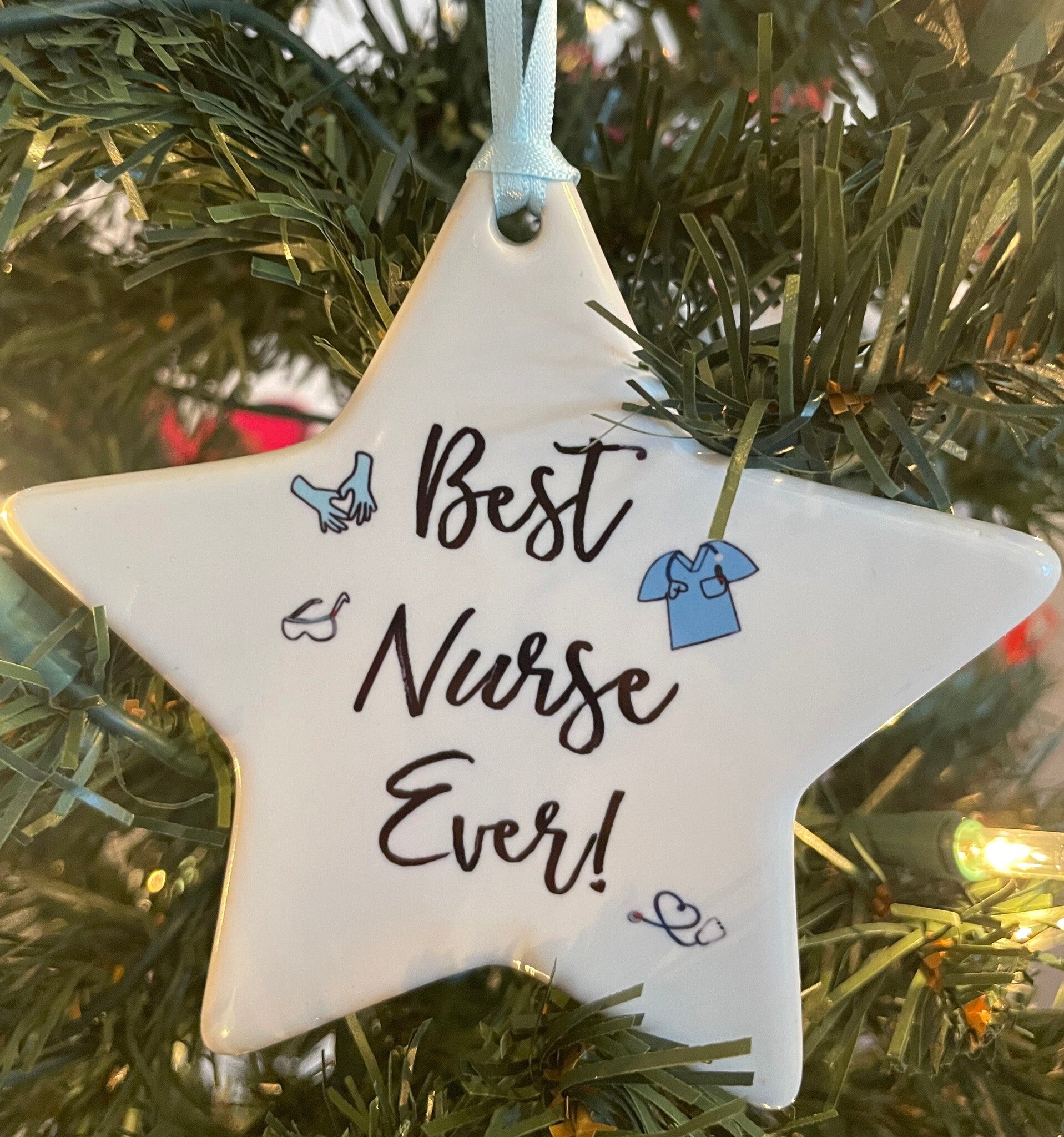 PhiloSophie's - Best Nurse Ever Star Ornament