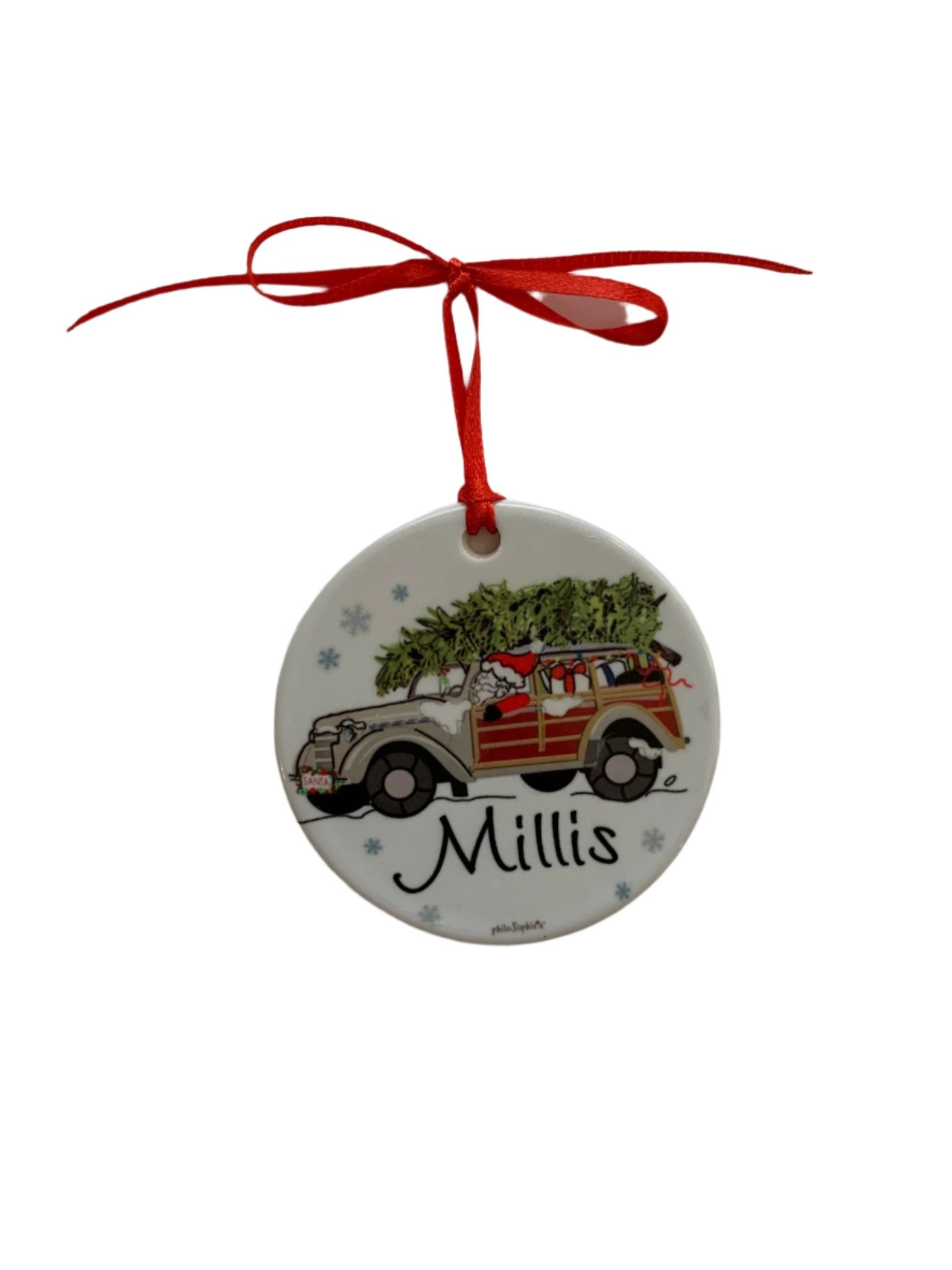 PhiloSophie's - Santa in Woodie Millis Ornament