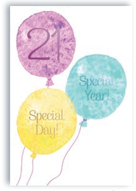 Pictura - 21st Birthday Card