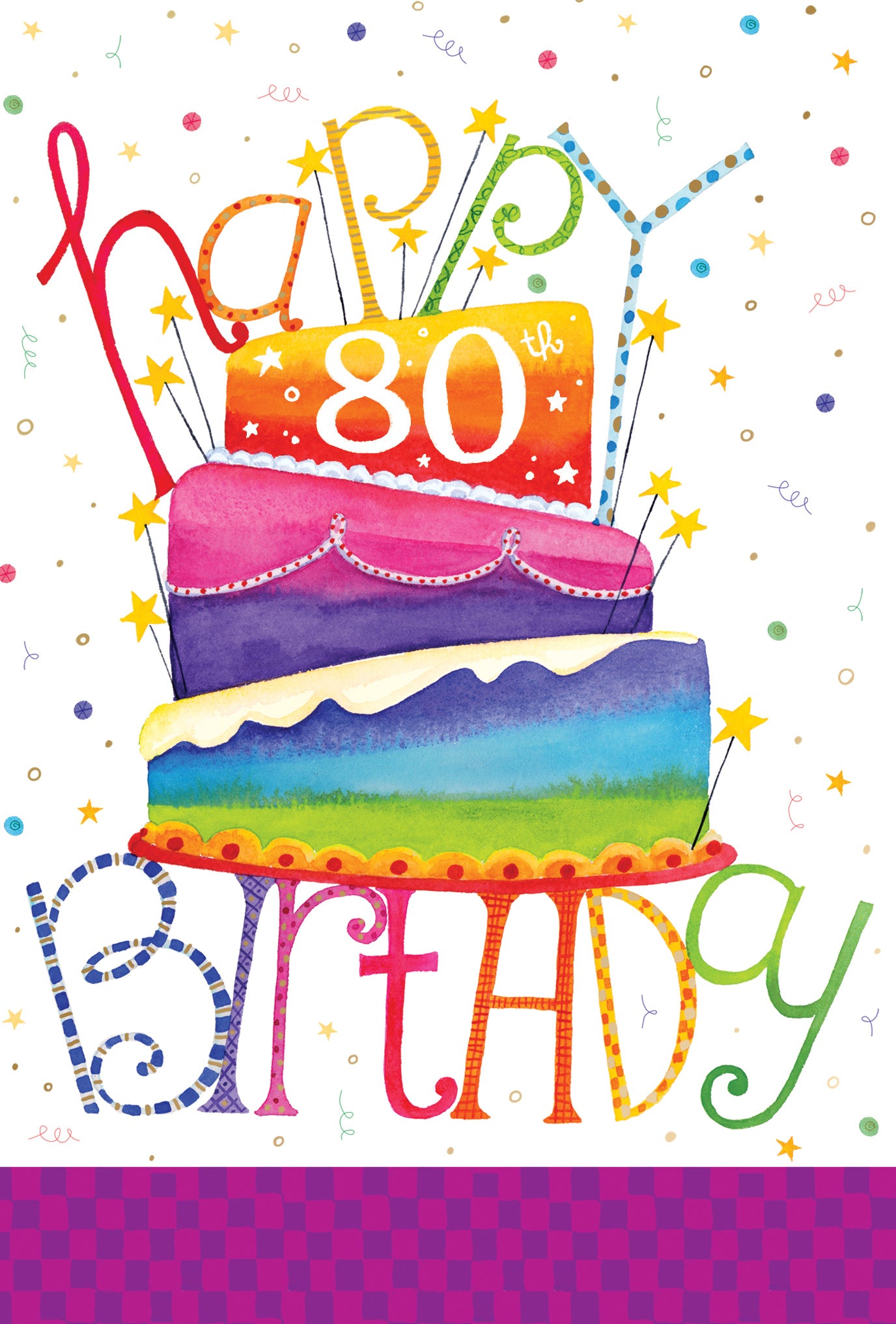 Pictura - 80th Birthday Card - 60947