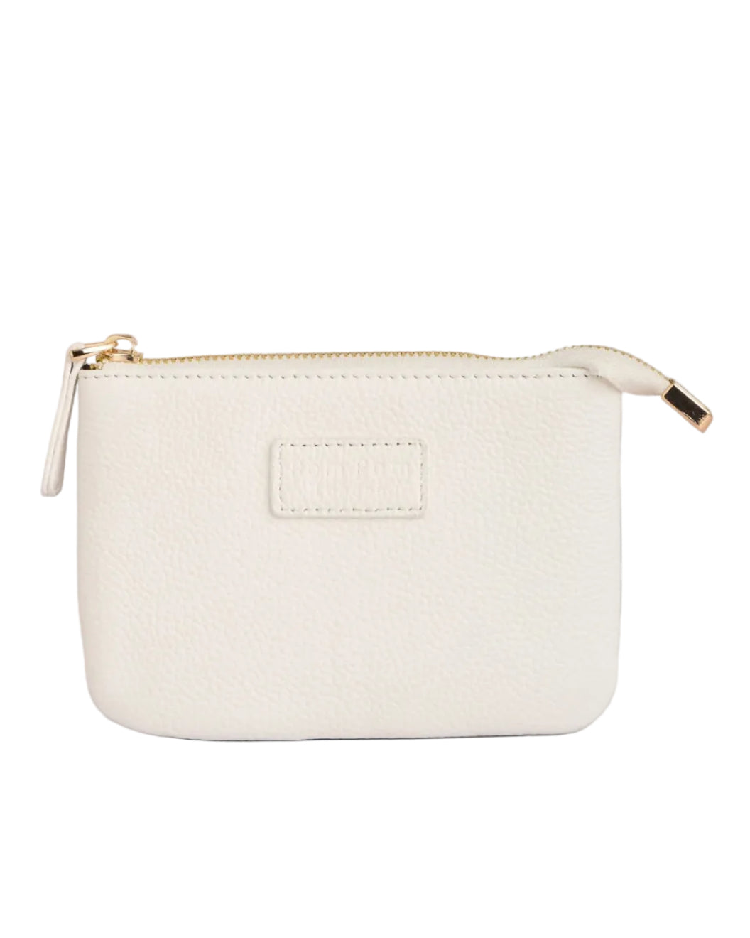 Pom Pom London Chelsea leather coin purse with RFID protection and gold hardware available at Be Charmed.