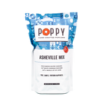 Poppy Handcrafted Popcorn Asheville Mix with a savory cheddar and sweet caramel blend in a small-batch gourmet snack, available at Be Charmed