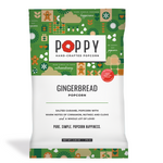 Poppy Handcrafted Popcorn Gingerbread Snack Bag – festive holiday popcorn with warm gingerbread flavor, perfect for gifting. Available at Be Charmed