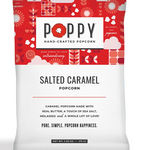 Poppy Handcrafted Popcorn Salted Caramel Snack Bag featuring buttery caramel popcorn with a touch of sea salt in a portable gourmet treat, available at Be Charmed