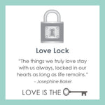 Product card for Lola Love Lock Silver. Available at Be Charmed