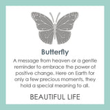 Product card for a Lola Butterfly Pendant. Available at Be Charmed