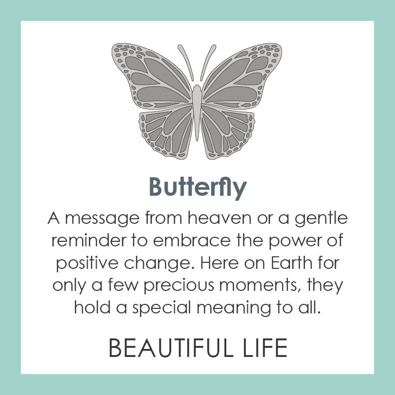 Product card for a Lola Butterfly Pendant. Available at Be Charmed