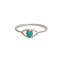 Pura Vida Gemstone Eye Ring in silver available at Be Charmed.