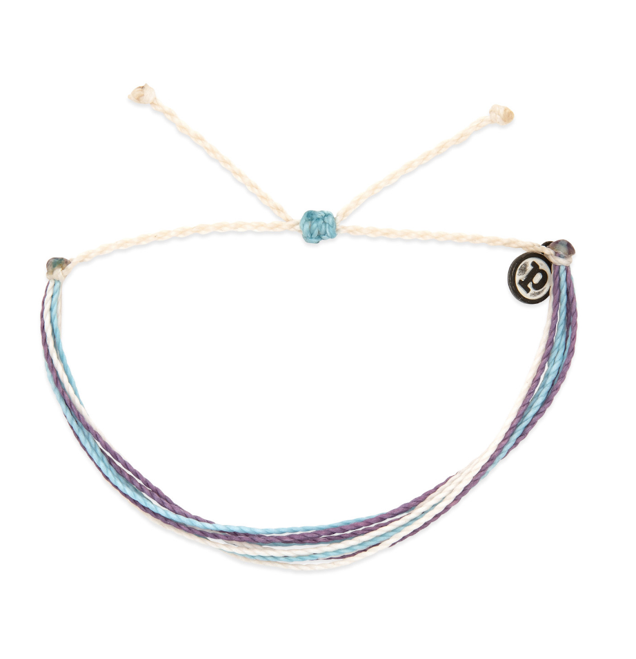 A multicolored geometric patterned Pura Vida anklet adjustable in diameter. Available at Be Charmed